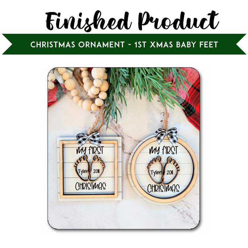 Christmas Ornament - Baby Feet 1st Christmas