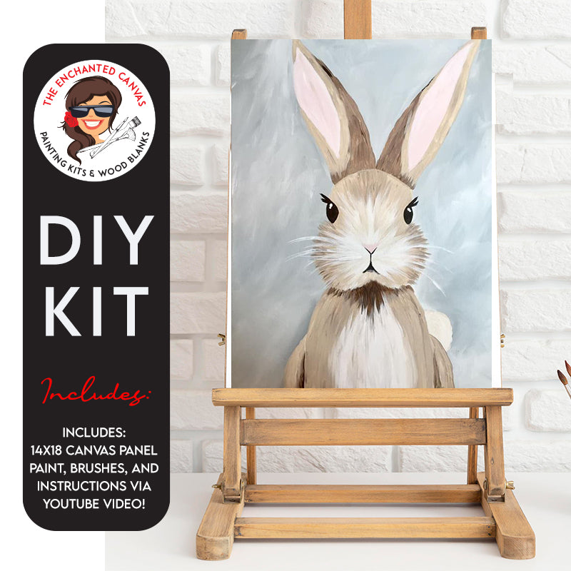 Hop into a world of creativity with the DIY Cute Bunny Painting Kit! 🐰✨ Imagine painting a charming brown bunny with a serious expression, as if he's eagerly awaiting something exciting!