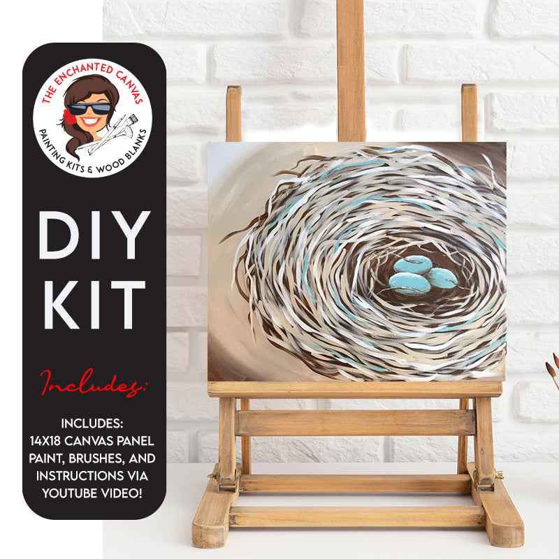 Embark on a whimsical journey with our DIY Birds Nest Eggs Painting Kit – a canvas where your imagination takes flight! Picture this: a delicate bird's nest cradling precious eggs, with the mystery of when the mama bird will return. Will she be hunting or just enjoying a leisurely fly?