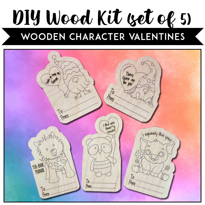 Valentines DIY Cards Kit for Kids (Set of 5)
