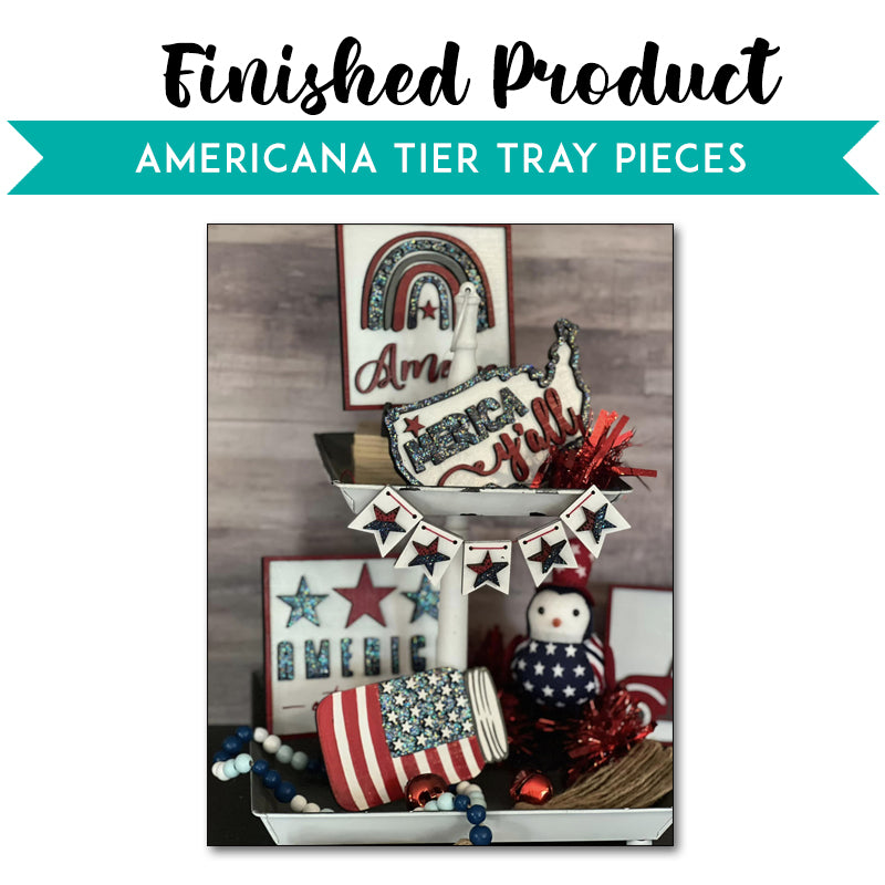 Americana Tier Tray Pieces