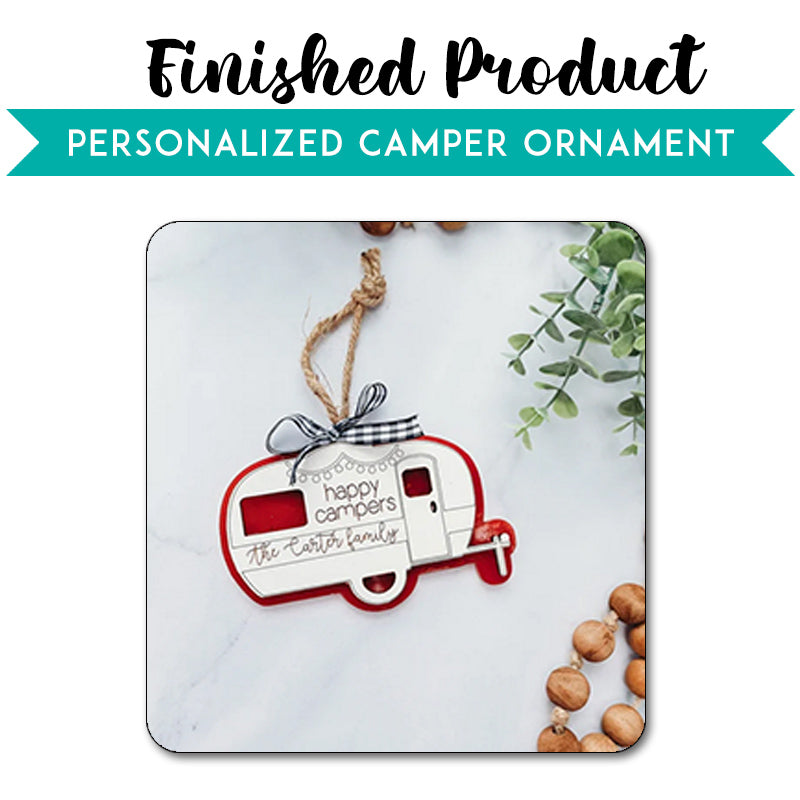 Personalized Camper Christmas Ornament