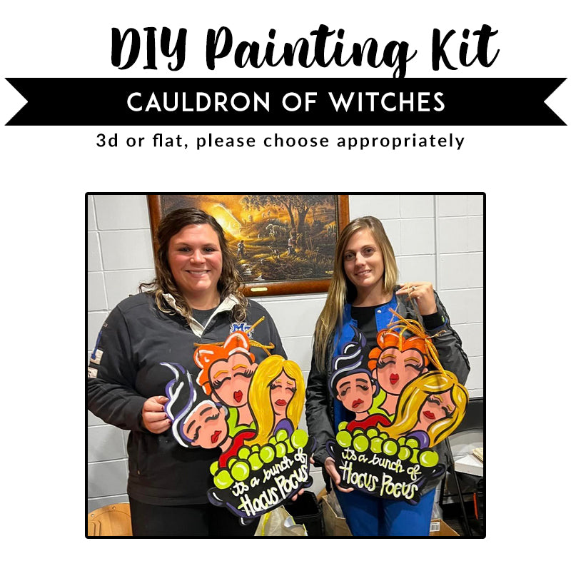 Cauldron of Witches Wood Painting Kit