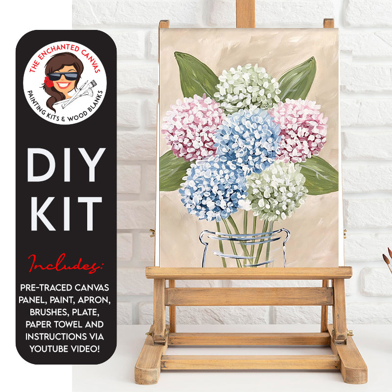 Hydrangeas in a Vase DIY Painting Kit