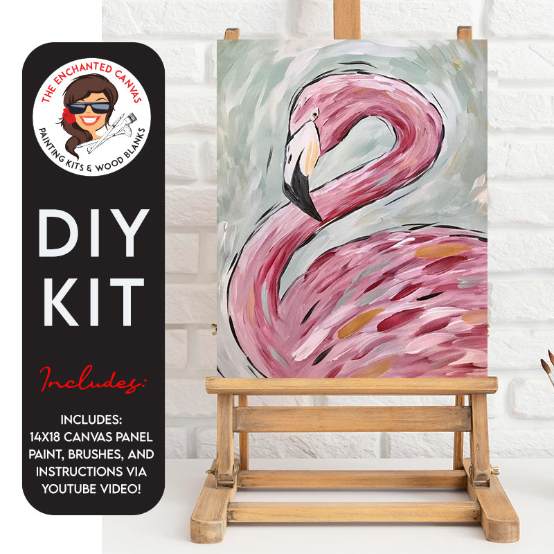 Dive into a world of vibrant hues with our Pink Flamingo Painting Kit! This flamboyant flamingo is ready to burst onto your canvas in a riot of fun colors, making it an excellent choice for beginners.