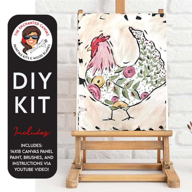 Dive into the world of whimsy with our DIY Floral Chicken Painting Kit – it's clucking cute and guaranteed to make you smile! This delightful chicken, adorned with vibrant flowers, is the perfect blend of charm and creativity.