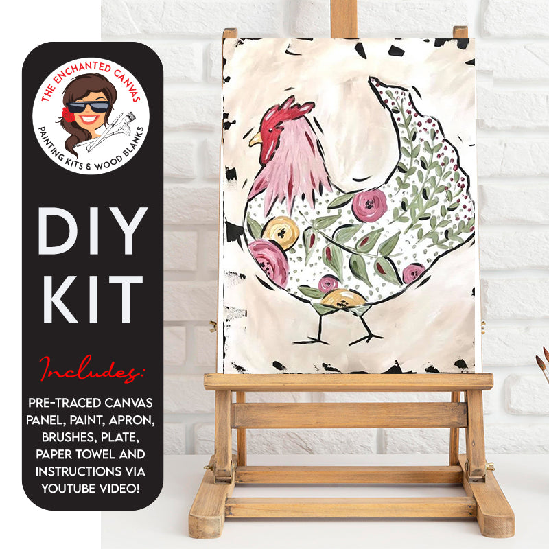Floral Chicken DIY Painting Kit