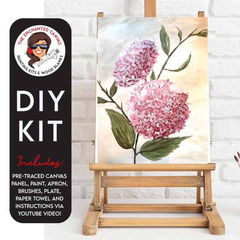 Pink Hydrangea DIY Painting Kit