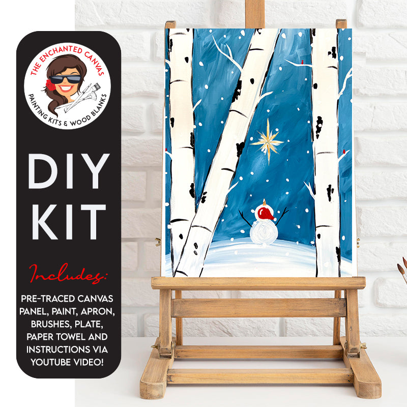 Snowman in the Woods DIY Painting Kit
