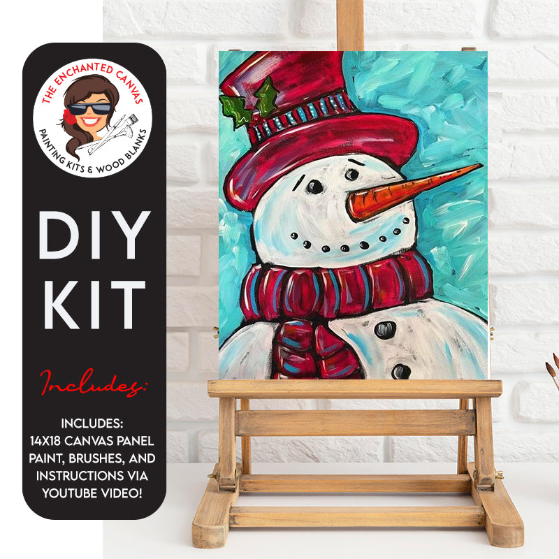 The dapper snowman is dressed to the nines in a vibrant red scarf and a stylish top hat adorned with festive stripes. The hat even holds a bunch of cheerful berries, adding a pop of color and charm to this frosty friend. This snowman is not just any snowman – he's a fashion-forward winter companion who will bring joy and elegance to your artwork.