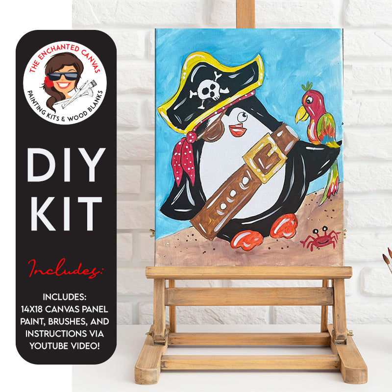 Embark on a swashbuckling adventure with our X Marks the Spot Canvas Painting Kit! Join our intrepid explorer and his trusty parrot friend in the search for buried treasure. The best part? You get to decide the parrot's colors – unleash your creativity and have a blast with it!