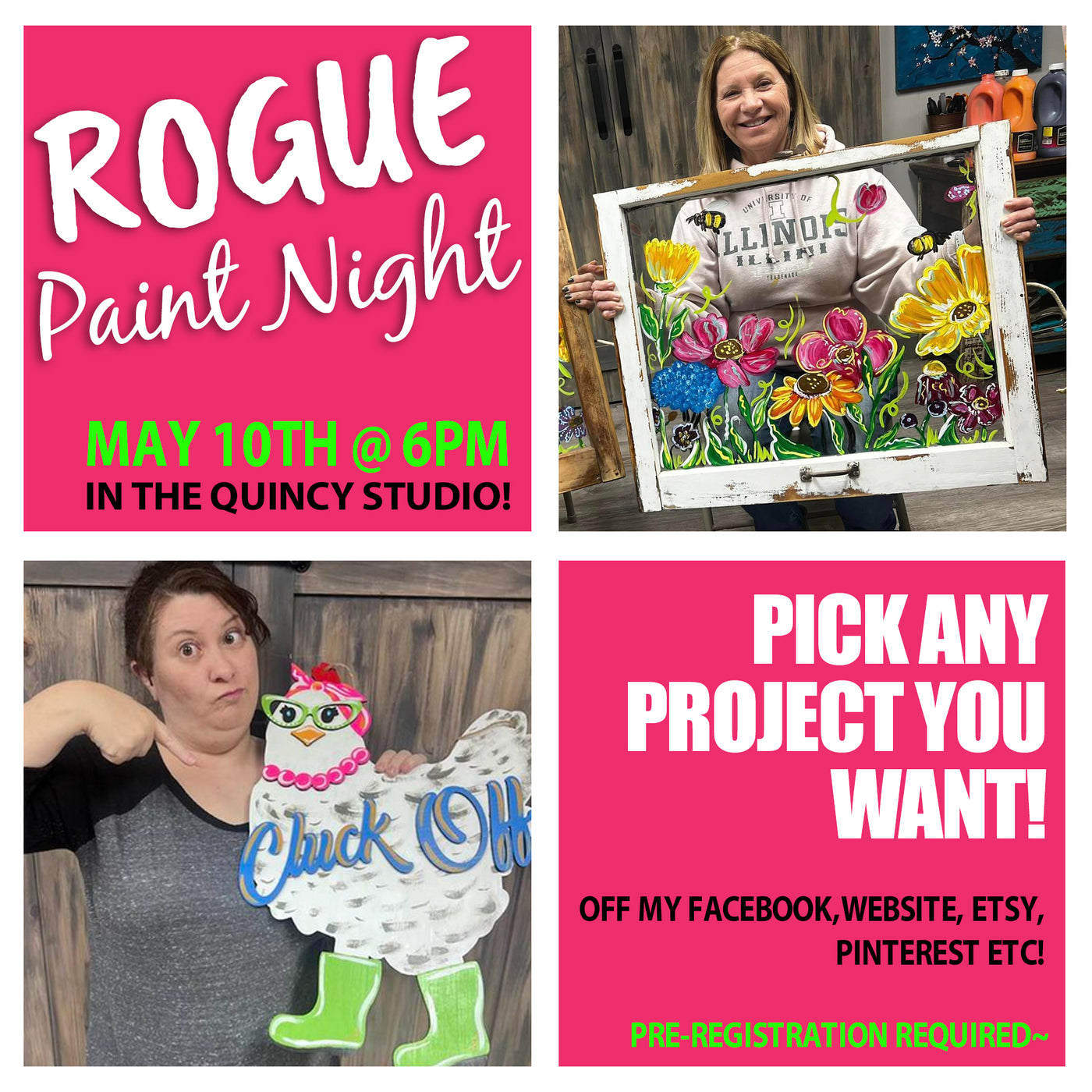 ROGUE NIGHT (Pick Your Project) MAY 10TH Painting Party