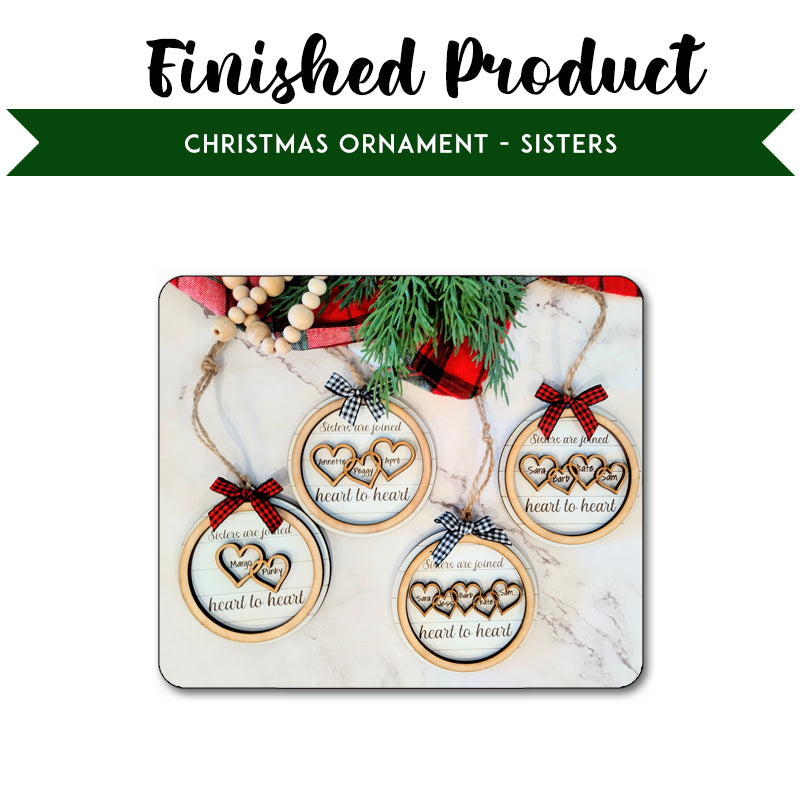 Personalized Sisters Christmas Ornam