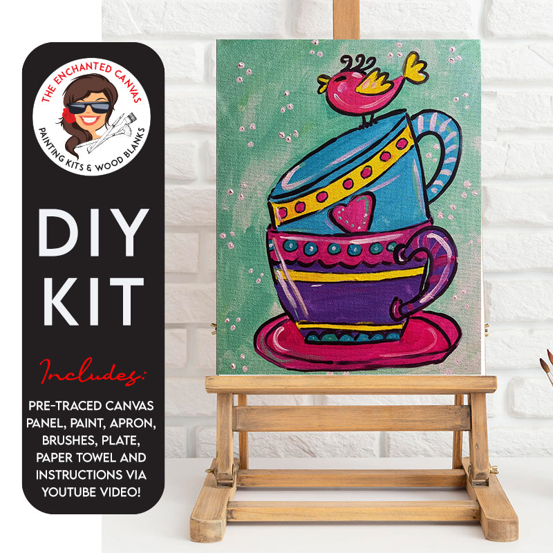 Tweets and Teacups DIY Painting Kit
