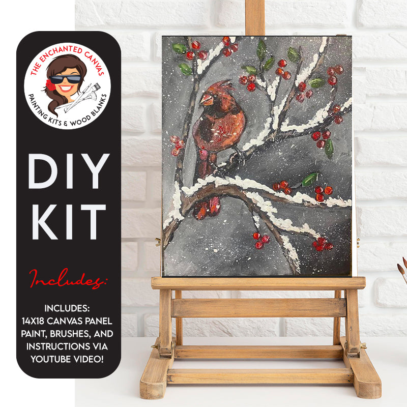 Winter Cardinal DIY Painting Kit