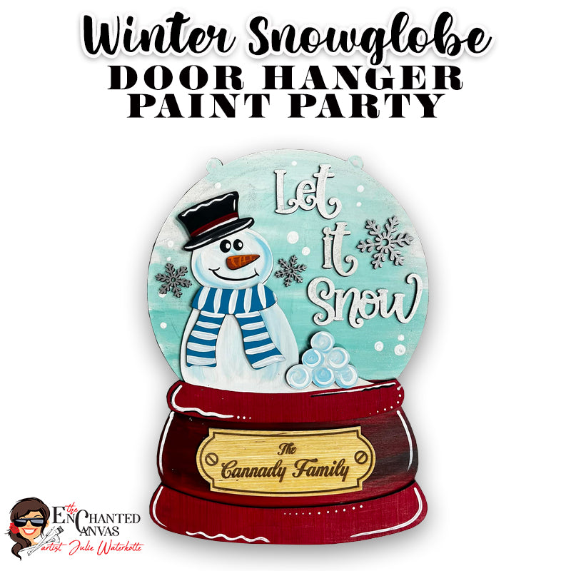 Snowman Snow Globe Painting Class!