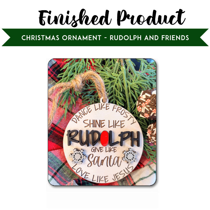 Christmas Ornament - rudolph and friends