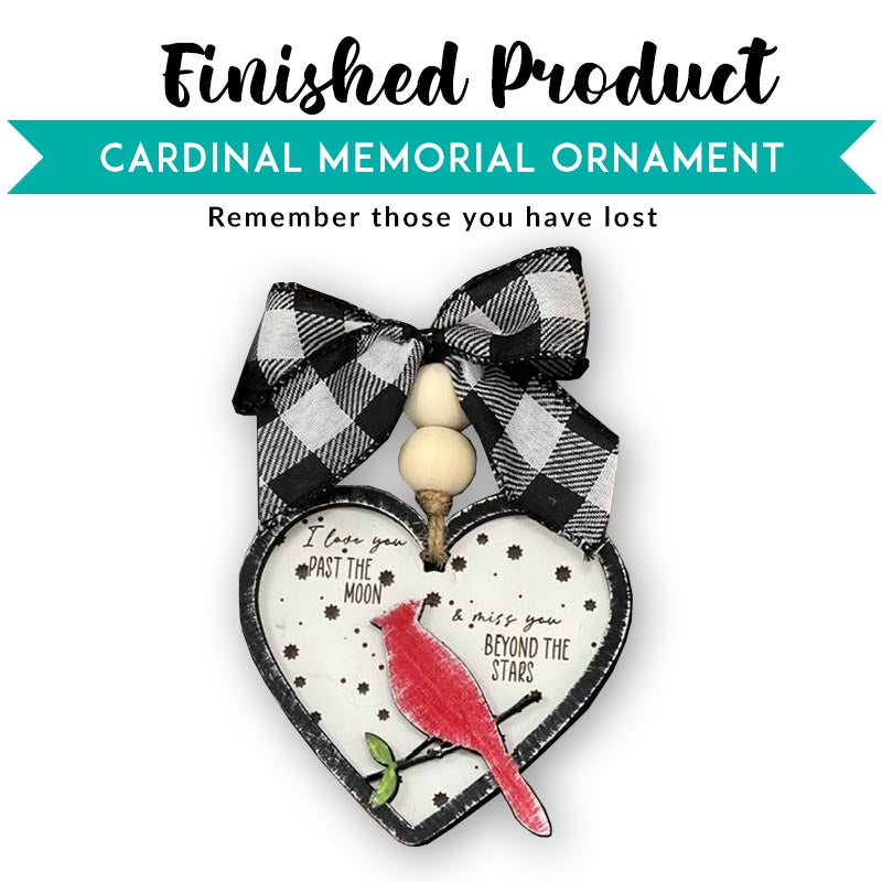Handmade Memorial Cardinal Ornament
