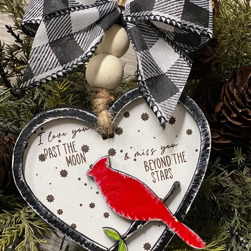 Handmade Memorial Cardinal Ornament