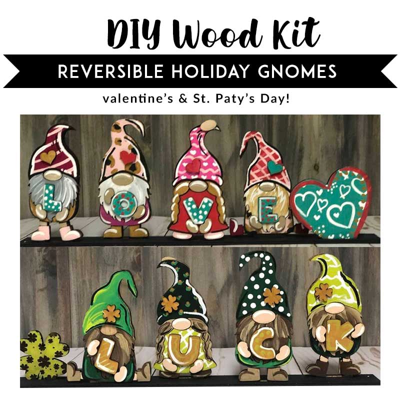 Reversible Holiday Gnomes Painting Kit