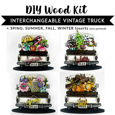 4 Seasons Interchangeable Vintage Truck DIY Painting Kit
